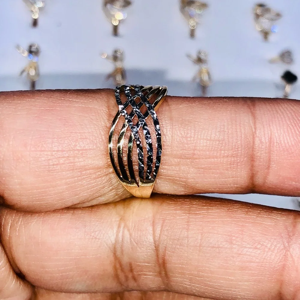 14k solid real gold custom made Diamond cut band Free Appraisal anniversary gift - Picture 6 of 6